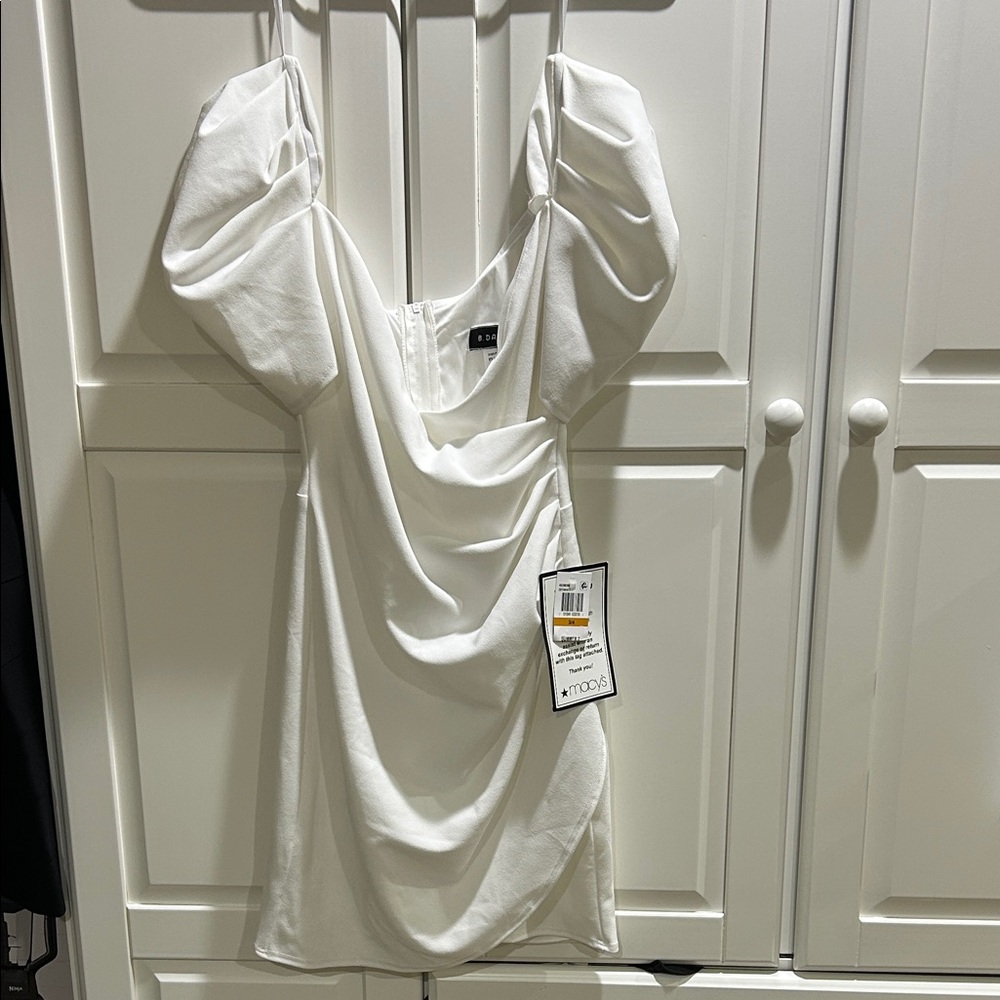 White Puff Sleeve Dress